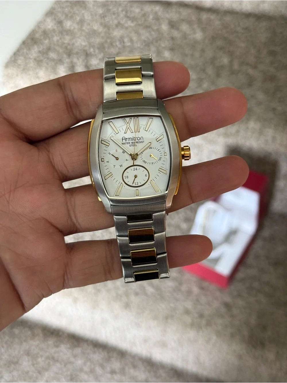 Armitron Men’s Two-Tone Gold & Silver Stainless Steel chronograph Watch